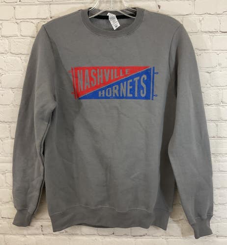 DISTRICT Adult's NASHVILLE HORNETS Fleece Sweatshirt Grey Blue Red Extra Small