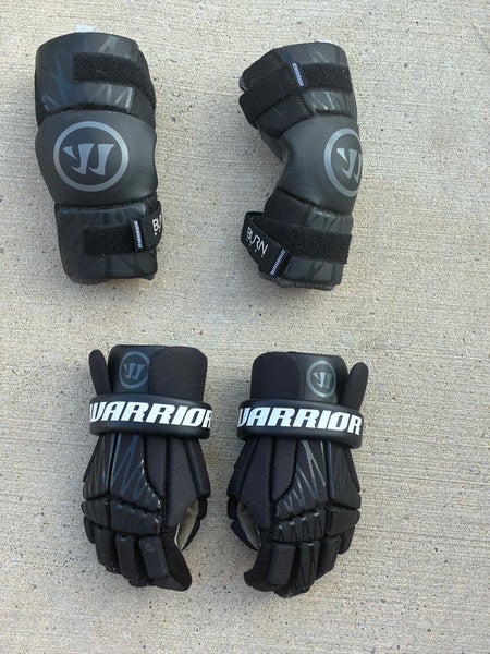 Black Warrior Burn Next Lacrosse Gloves and Elbows Combo (Used)
