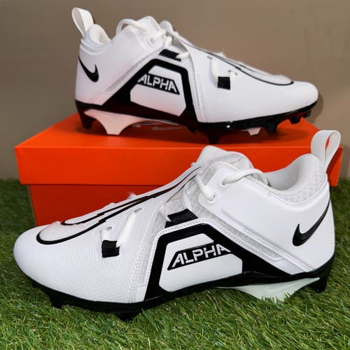 Nike Alpha Menace Pro 3 WD Mid PE Football Cleats White DH3292-100 Mens 12 WIDE