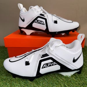 Nike Alpha Menace Pro 3 WD Mid PE Football Cleats White DH3292-100 Mens 16 WIDE