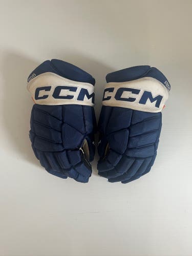 Used Senior CCM HGPJS Pro Stock Gloves Size 14" Royal/White