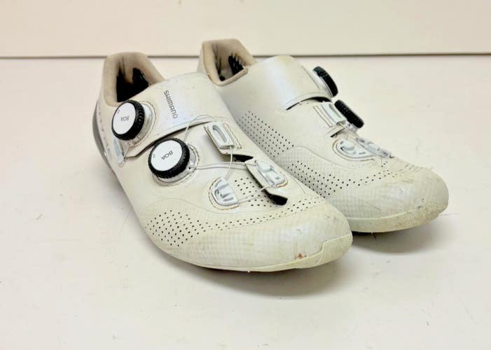 Shimano S-Phyre SH-RC902 Dual Boa-Coiler Road Bike Shoes White EU 43 US 8.9