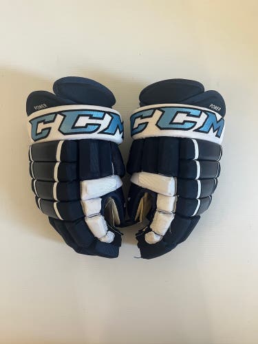 Like New Senior CCM HG4PC Pro Stock Size 14" Gloves Navy/White/Baby Blue
