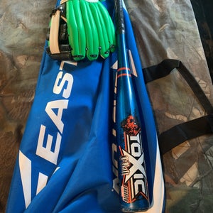 Used Worth Toxic T-Ball Bat / Easton Bag / Franklin Air Tech Glove