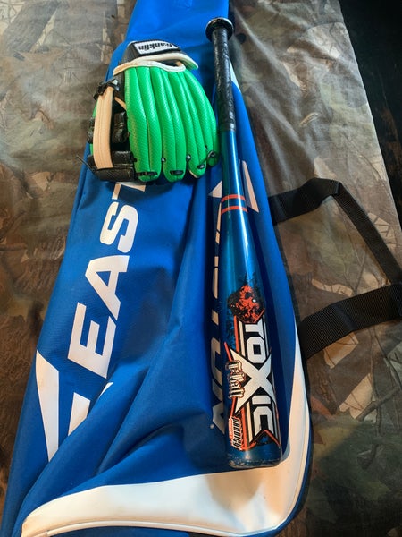 Used Worth Toxic T-Ball Bat / Easton Bag / Franklin Air Tech Glove