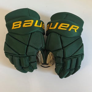 Used Senior Bauer Vapor Pro Team Pro Stock Size 14" Gloves Green/Gold