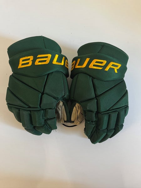 Used Senior Bauer Vapor Pro Team Pro Stock Size 14" Gloves Green/Gold