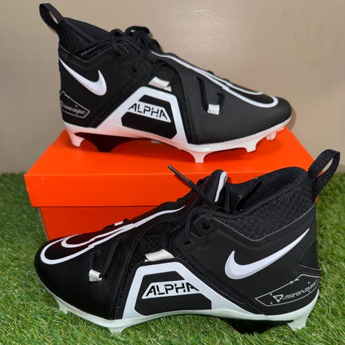 Nike Alpha Menace Pro 3 WD Mid PE Football Cleats Black DH3292-001 Men 12.5 WIDE