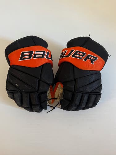 Used Senior Bauer Vapor Pro Team Pro Stock Size 13" Gloves Black/Orange