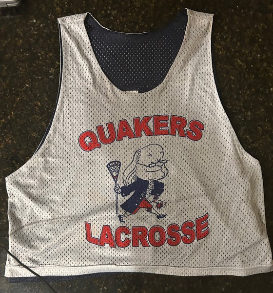 Penn Lacrosse Pinnie - White/Navy Reversible (Adult L/XL)