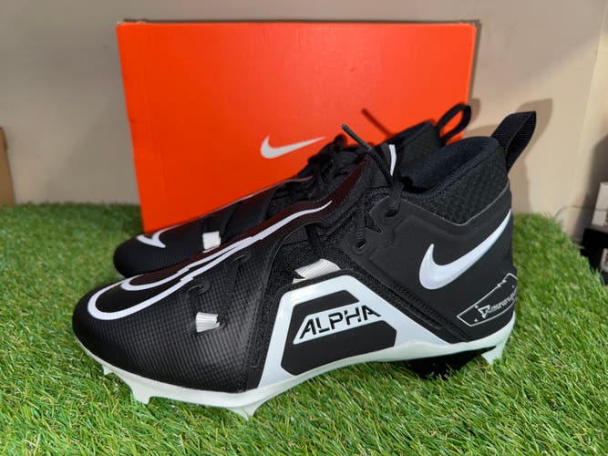 Nike Alpha Menace Pro 3 WD Mid PE Football Cleats Black DH3292-001 Men 13 WIDE