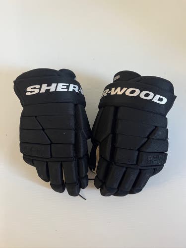 Used Senior Sher-Wood BPM 090 Pro Stock Size 14" Gloves Black