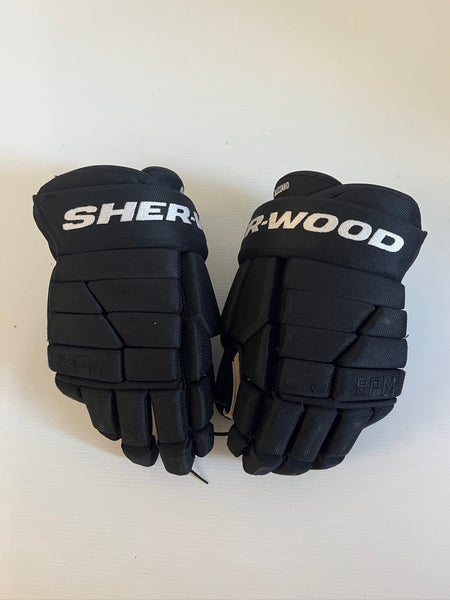Used Senior Sher-Wood BPM 090 Pro Stock Size 14" Gloves Black