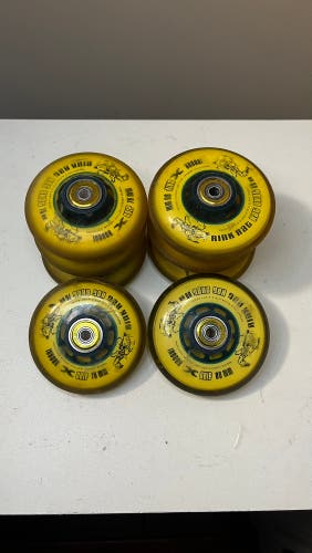 Rink Rat Yellow Hot Shot X Wheels 76/80mm Hilo