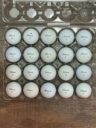 20 Titleist AVX Golf Balls - 4A Good Condition