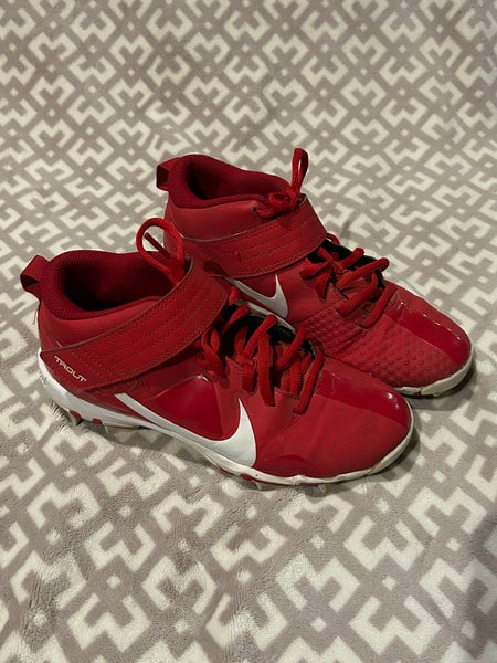 Red Kid's 4Y (Big Kids / Youth) Youth Nike Trout High Top (Used)