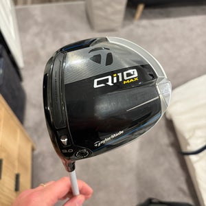 Men's 2024 TaylorMade Qi10 Max Left Hand Driver Extra Stiff Flex 9 Loft (Used)