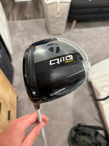 Men's 2024 TaylorMade Qi10 Max Left Hand Driver Extra Stiff Flex 9 Loft (Used)
