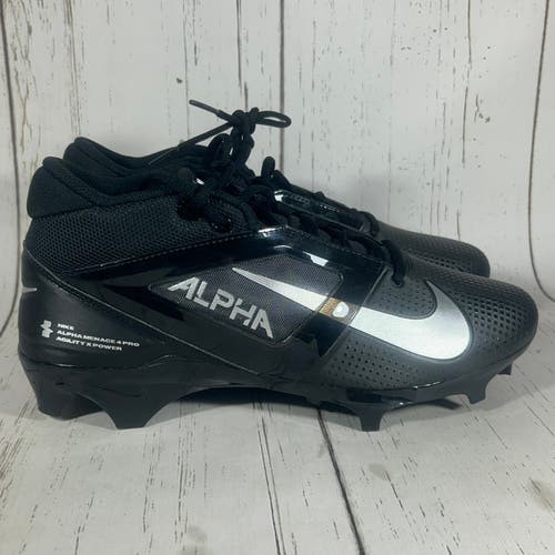 Nike Alpha Menace 4 Pro Black Football Cleats Mens Size 12 FD7037-002