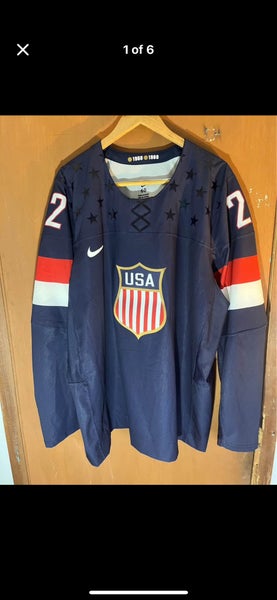 ‘13 Trevor Lewis Nike USA Hockey Olympic Orientation Camp Jersey