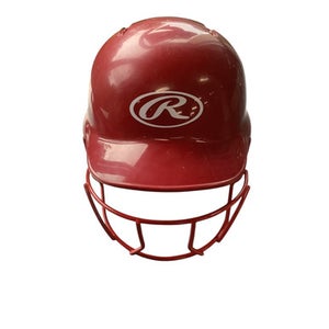 Used Rawlings MLTBH-R1 Batting Helmet w/Mask Red S/M 11479-S000402305