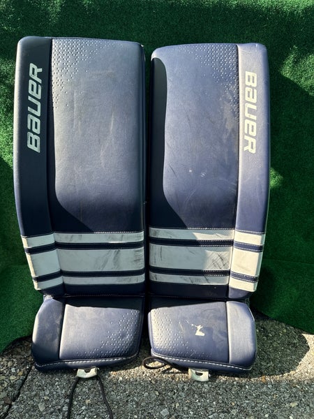 Blue Bauer GSX Goalie Leg Pads (Used) | Junior Large (30+)