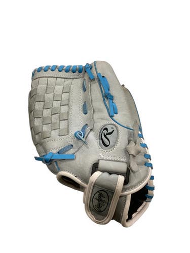 Used Rawlings HIGHLIGHT SURE CATCH RH Throw Fastpitch Gloves Grey 12 1/2" 11884-S000051479