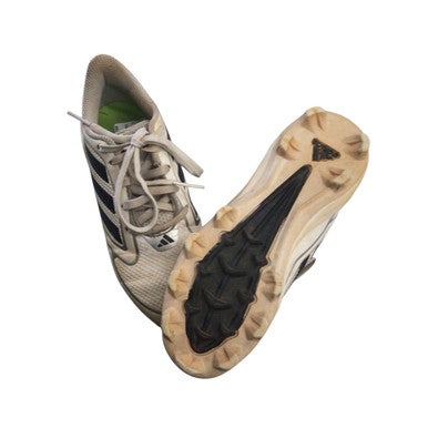 Used Adidas PUREHUSTLE SIZE 3 BB/SB Cleats White Junior 03 11760-S000081015