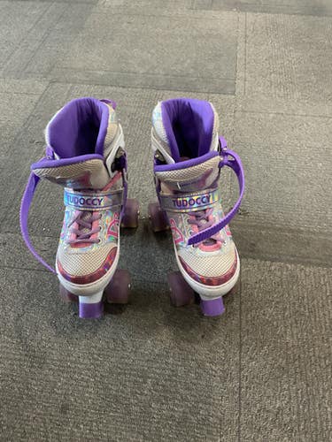 Used TUDOCCY Child Roller Quad Skates White Adjustable 11614-S000220195