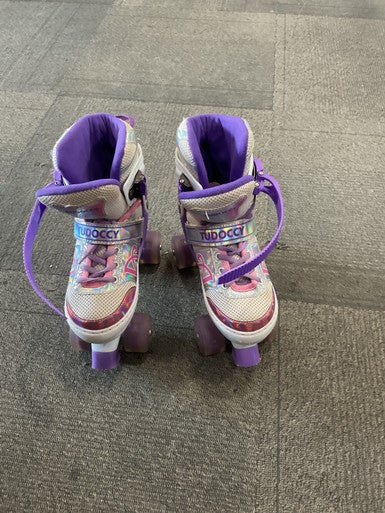 Used TUDOCCY Child Roller Quad Skates White Adjustable 11614-S000220195