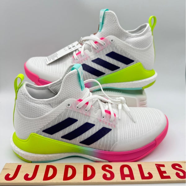 Adidas Womens CrazyFlight Mid Volleyball Shoes HP3337 White Size 7 NWT