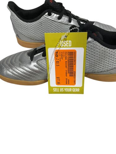 Used Adidas Soccer Indoor Shoes Grey Junior 03.5 11847-S000028976