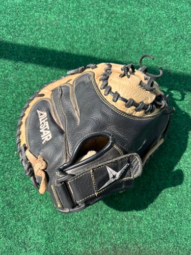 Black All Star CM3031 RH Catcher's Baseball Glove 33.5" (Used)