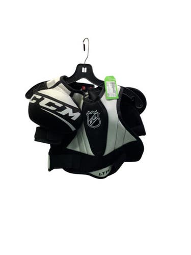 Used CCM LTP Junior Shoulder Pads Black And White LG 11347-S000253997