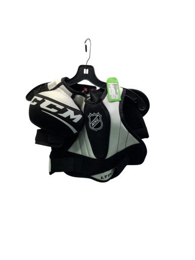 Used CCM LTP Junior Shoulder Pads Black And White LG 11347-S000253997