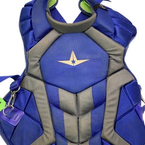 Used All-Star S7 CHEST PROTECTOR Catchers Chest Protector Royal Blue Adult 11347-S000253978