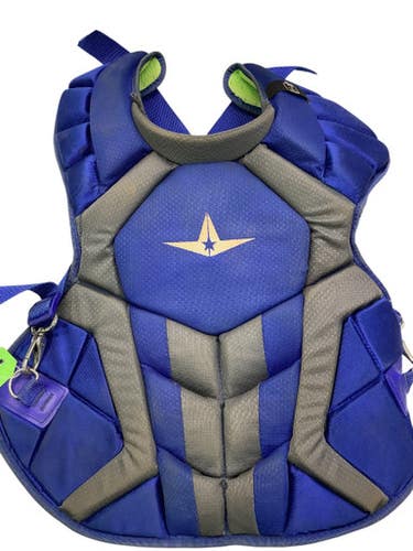 Used All-Star S7 CHEST PROTECTOR Catchers Chest Protector Royal Blue Adult 11347-S000253978