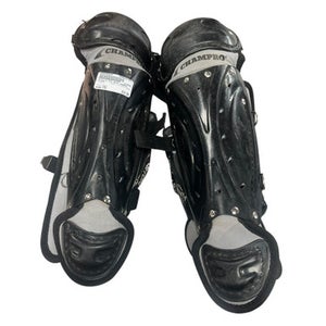 Used Champro YTH SHIN GUARDS Catchers Leg Guards Black Youth 11833-S000165625