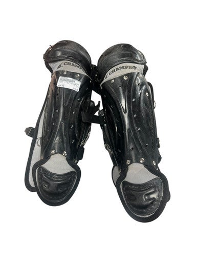 Used Champro YTH SHIN GUARDS Catchers Leg Guards Black Youth 11833-S000165625