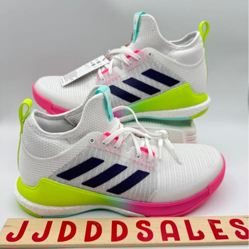 Adidas Womens CrazyFlight Mid Volleyball Shoes HP3337 White Size 9 NWT