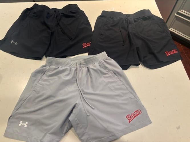 3 Pairs of Mens Belle Tire Hockey Michigan Under Armour Shorts Size Medium