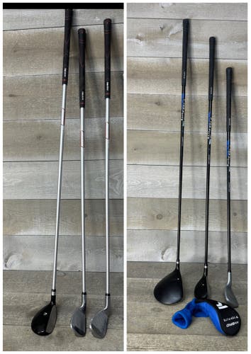 Top Flite Junior 6 Piece Golf Club Mixed Set RH 7 9 SW Hybrids Driver 57" - 60"