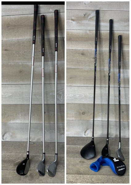Top Flite Junior 6 Piece Golf Club Mixed Set RH 7 9 SW Hybrids Driver 57" - 60"