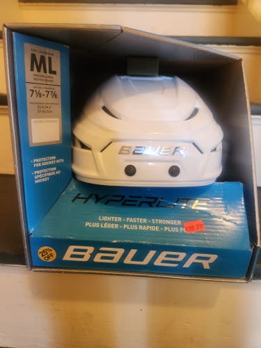 Bauer Hyperlite Helmet - White Medium/Large (New) -