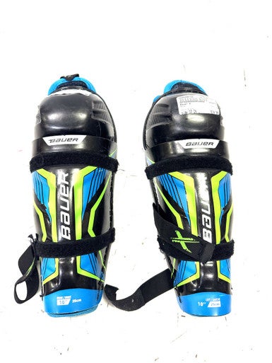 Used Bauer X Junior Shin Guards Black 10" 11860-S000296720
