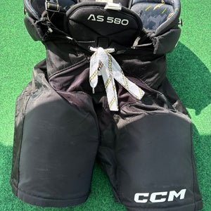Black CCM Tacks AS 580 Hockey Pants (Used) |  Junior Large