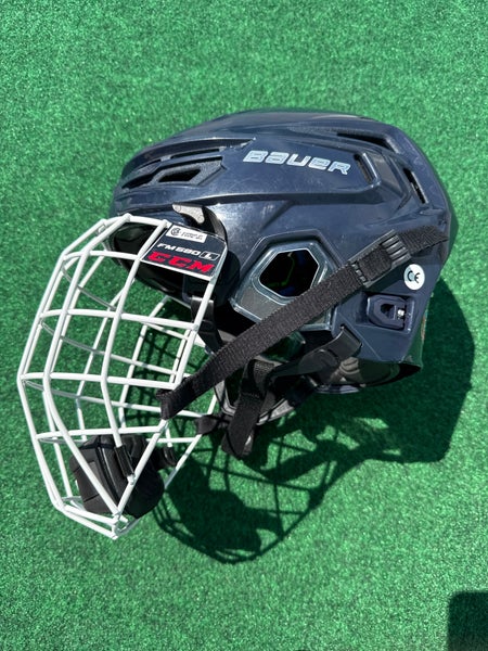 Blue Large Bauer Re-Akt 155 Helmet (New)