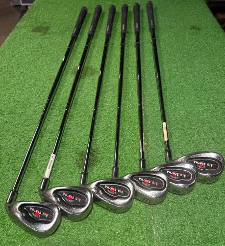 Men's Callaway Big Bertha Right Handed Iron Set Uniflex 6 Pieces Steel Shaft (Used)