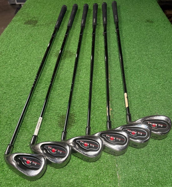 Men's Callaway Big Bertha Right Handed Iron Set Uniflex 6 Pieces Steel Shaft (Used)