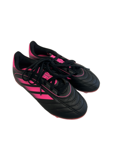 Used Adidas GOLETTO Soccer Cleats Black And Pink Youth 13.0 11692-S000140280